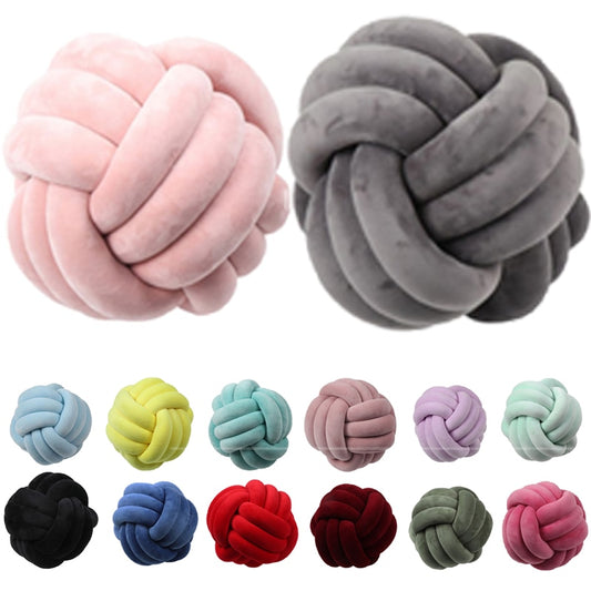 Soft Knot Ball Cushions Bed Stuffed Pillow Home Decor Cushion Ball Plush Throw well-sealed  well-padded